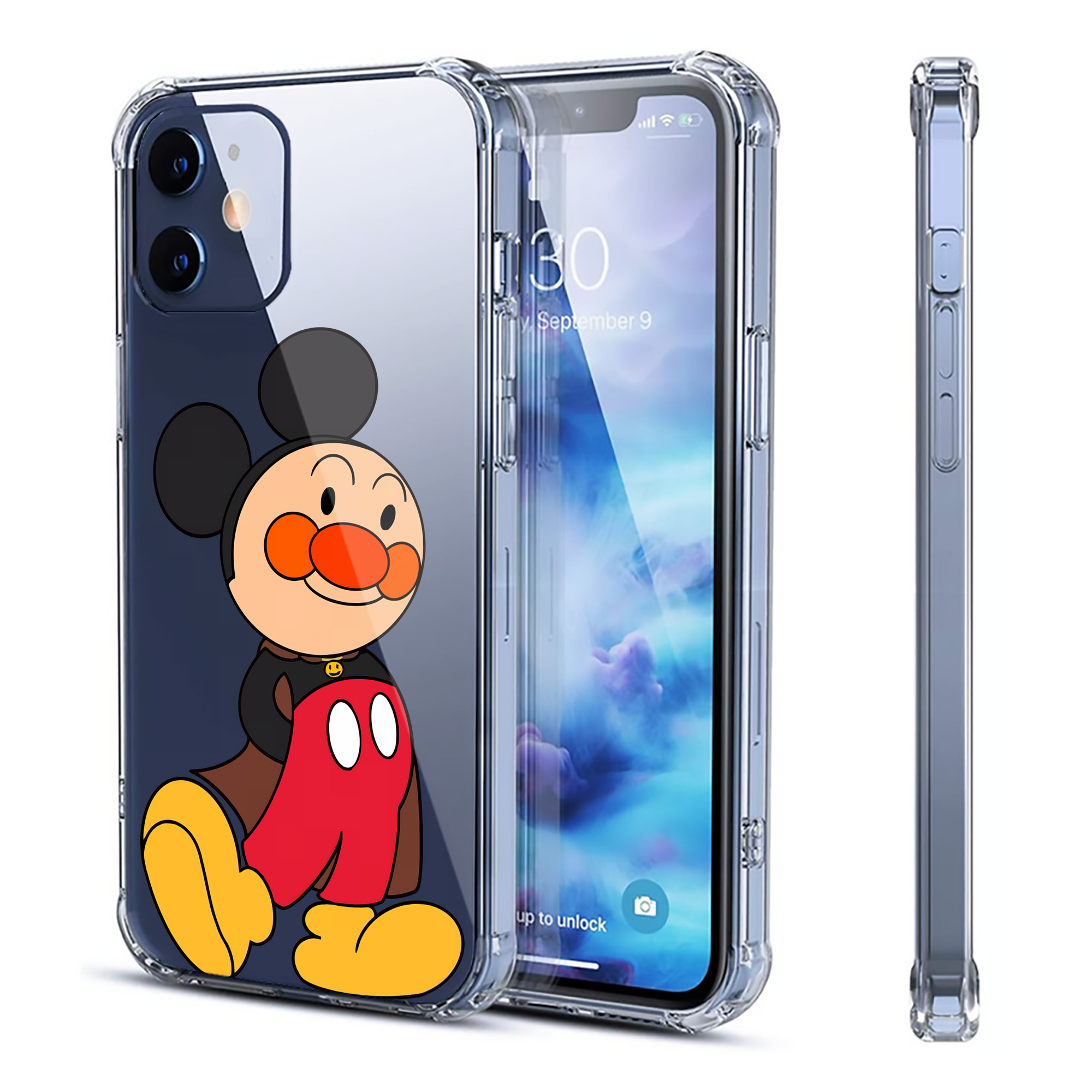 （画像用） アンパンマン Anpanman 【iPhone 12シリーズ対応】透明スマホケース（クリアソフトケース）